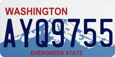 WA license plate AYQ9755