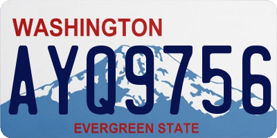 WA license plate AYQ9756