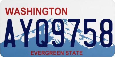 WA license plate AYQ9758