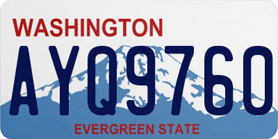 WA license plate AYQ9760