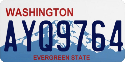 WA license plate AYQ9764
