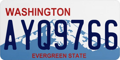WA license plate AYQ9766
