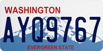 WA license plate AYQ9767