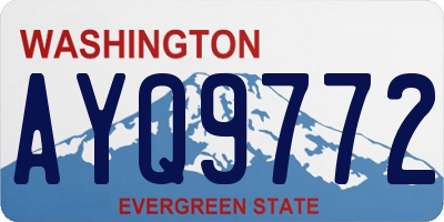 WA license plate AYQ9772