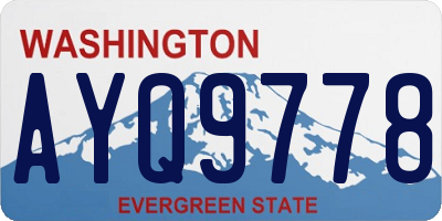 WA license plate AYQ9778