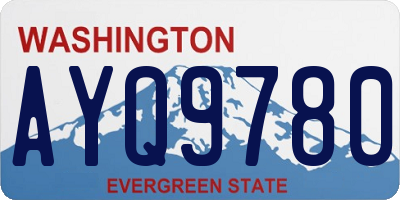 WA license plate AYQ9780
