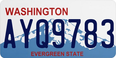 WA license plate AYQ9783