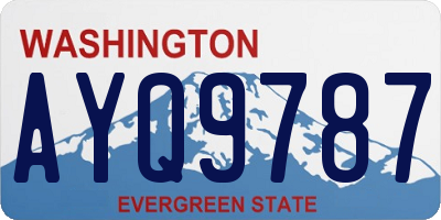WA license plate AYQ9787