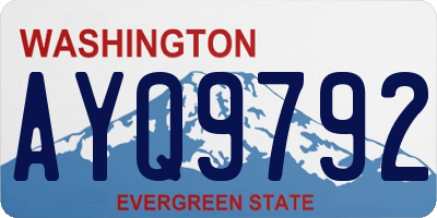 WA license plate AYQ9792