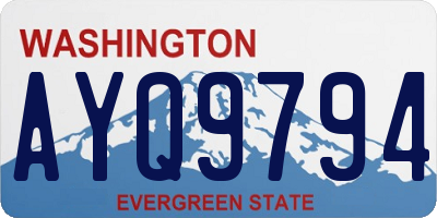 WA license plate AYQ9794