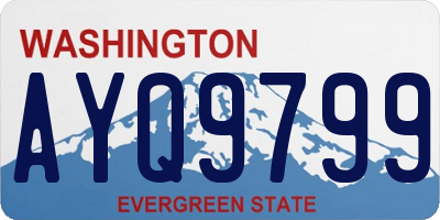 WA license plate AYQ9799
