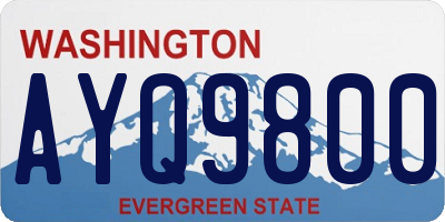 WA license plate AYQ9800