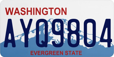 WA license plate AYQ9804
