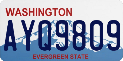 WA license plate AYQ9809