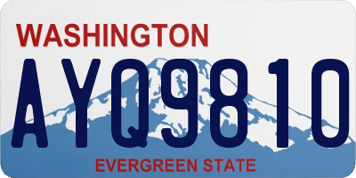 WA license plate AYQ9810
