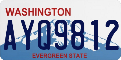 WA license plate AYQ9812