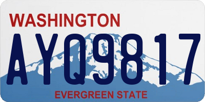WA license plate AYQ9817
