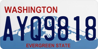 WA license plate AYQ9818