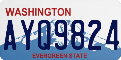 WA license plate AYQ9824