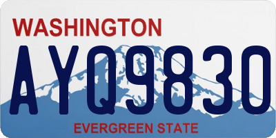 WA license plate AYQ9830