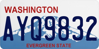WA license plate AYQ9832