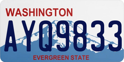 WA license plate AYQ9833