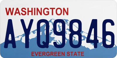 WA license plate AYQ9846