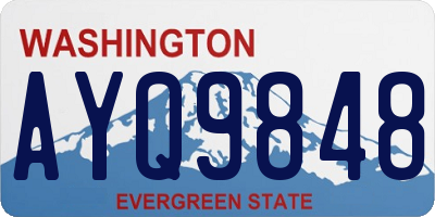 WA license plate AYQ9848