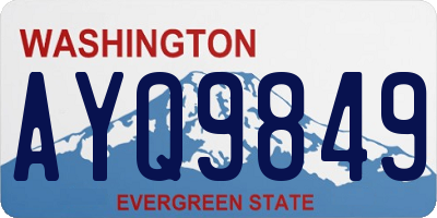 WA license plate AYQ9849