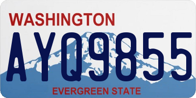 WA license plate AYQ9855