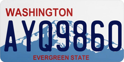 WA license plate AYQ9860