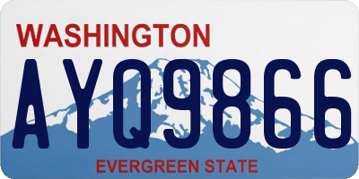 WA license plate AYQ9866