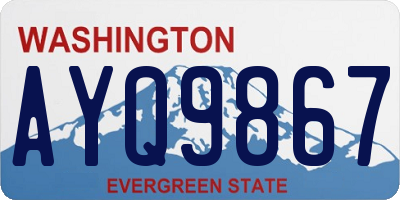 WA license plate AYQ9867