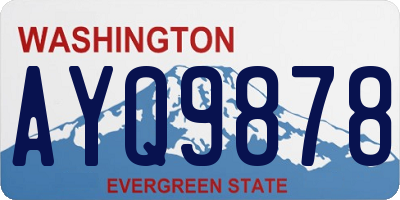 WA license plate AYQ9878