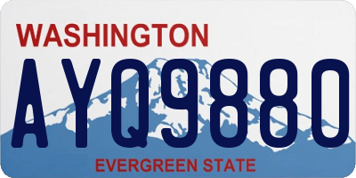 WA license plate AYQ9880