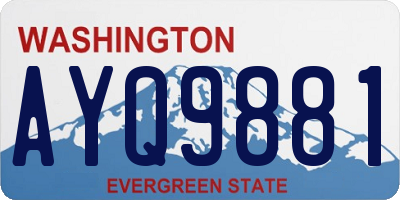 WA license plate AYQ9881