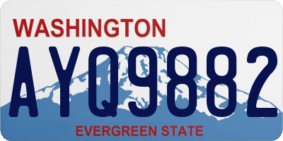 WA license plate AYQ9882
