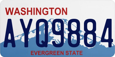 WA license plate AYQ9884