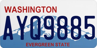 WA license plate AYQ9885