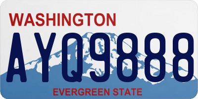 WA license plate AYQ9888
