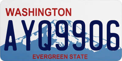 WA license plate AYQ9906