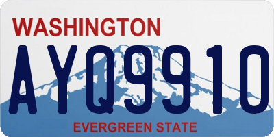 WA license plate AYQ9910