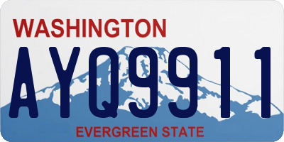 WA license plate AYQ9911