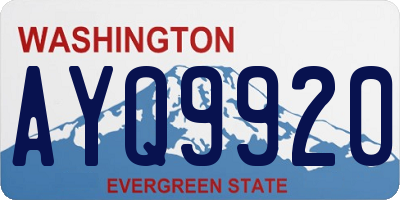 WA license plate AYQ9920