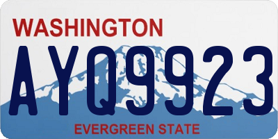 WA license plate AYQ9923