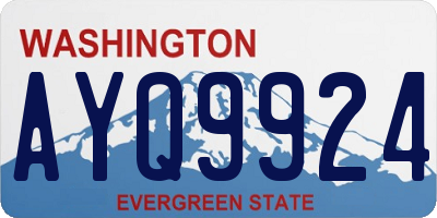 WA license plate AYQ9924