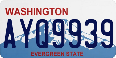 WA license plate AYQ9939