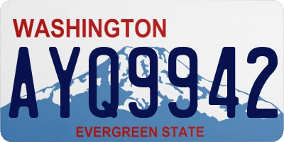 WA license plate AYQ9942