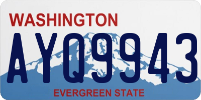 WA license plate AYQ9943
