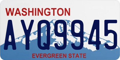 WA license plate AYQ9945